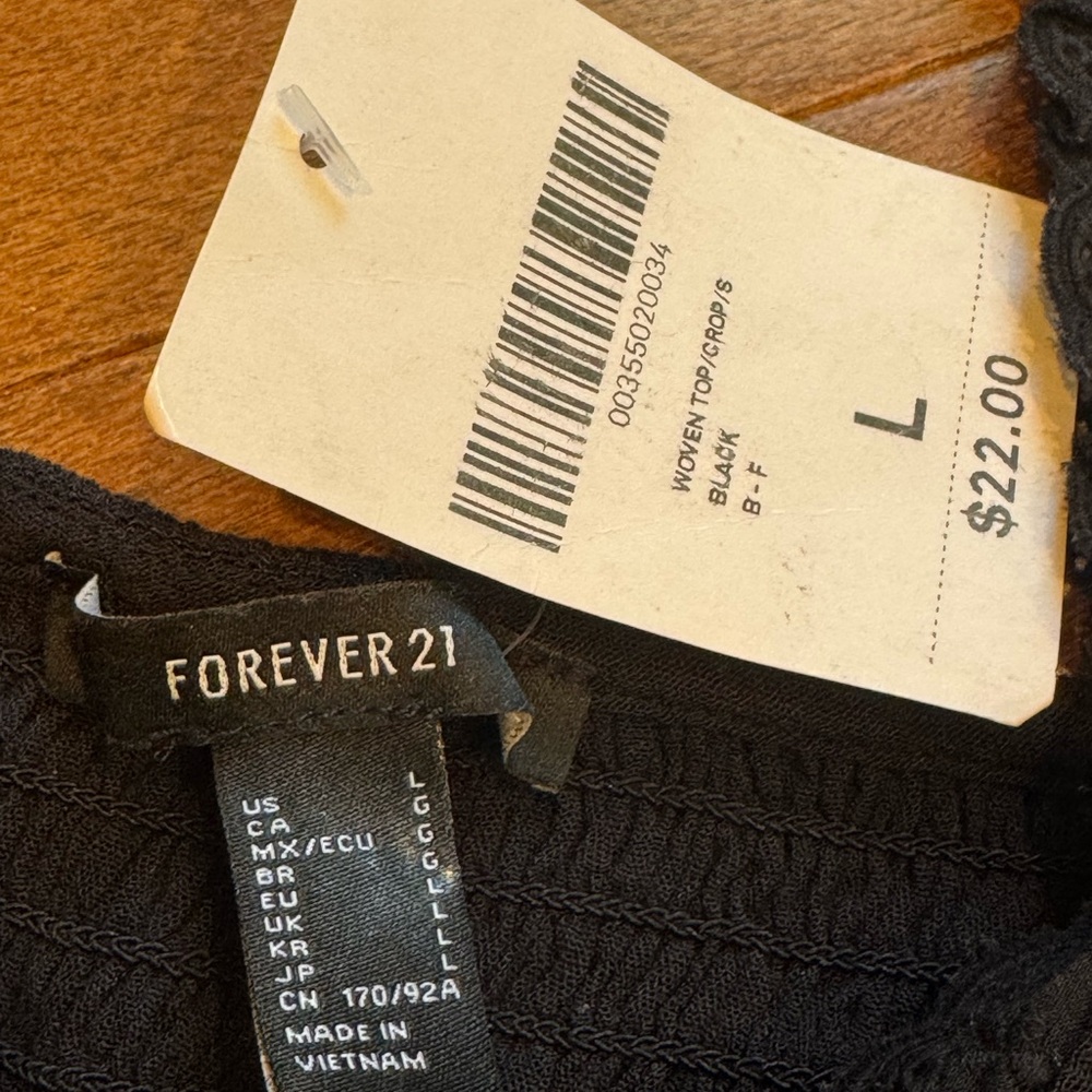 NWT FOREVER 21 Woven Crop Top - Picture 7 of 8